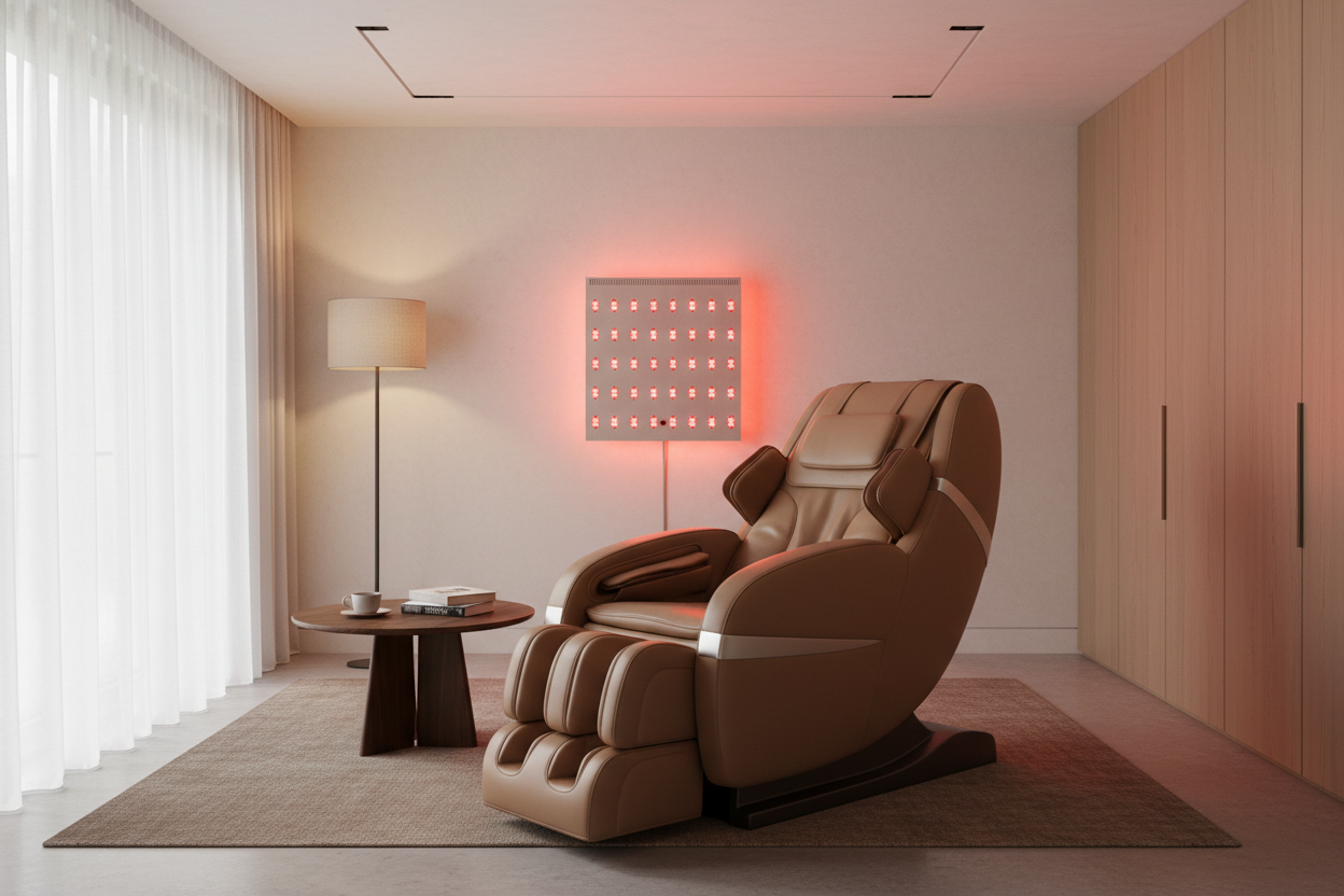 About Us Image 2 - Massage Chair and Red Light Panel